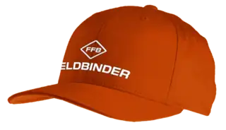 Feldbinder orangene Basecap mit Logo