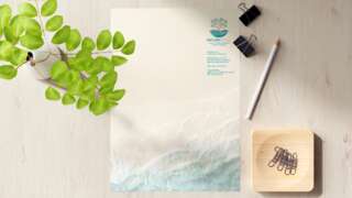 Briefbogen von Naturapathy mit klarer Struktur, Logo und dezenten Designelementen.