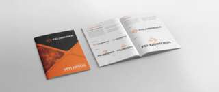 Stylebook der Firma FFB mit definierten Farben, Schriften und Gestaltungselementen.