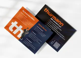 Thürmann Flyer – Zwei unterschiedliche Designvarianten Thürmann Flyer – Zwei unterschiedliche Designvarianten