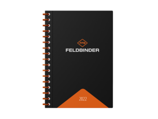 Praktischer Wandkalender von Feldbinder im firmeneigenen CI.