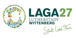Kombination aus Logo, Wortmarke und Claim der LAGA 2027.