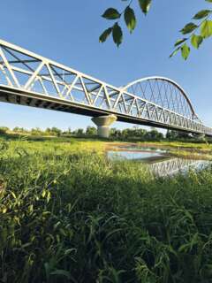Elbbrücke in der Totalen
